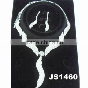 2014 Pakistani Rhinestone Necklace Earring Set Bridal Jewelry Set thumbnail-6