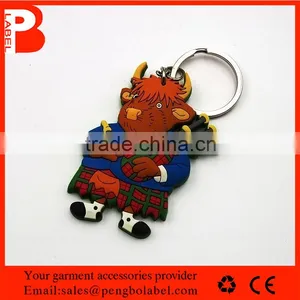 Custom Design Soft PVC Rubber Patch Key Ring Key Chain thumbnail-4