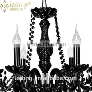 Black Crystal Glass Chandelier Lights for Ballroom Quality Choice thumbnail-4