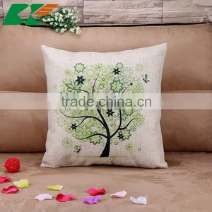 2015 Butterfly Tree Green Tree Car Hold Pillow Office Cushion Cover Cartoon Minimalist Cotton and Linen Hold Pillow thumbnail-1