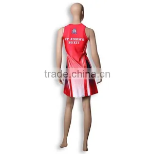 Latest Design Custom Sublimated Team Women Cheap Netball Dress thumbnail-3