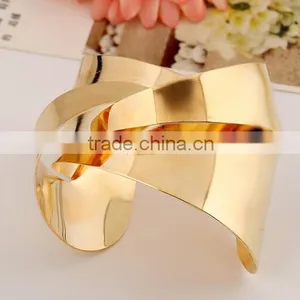 2016 New Metal Irregular Geometric Figure Cuff Open Bracelets for Women Jewelry thumbnail-3