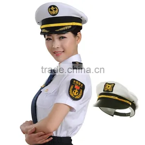 Custom Wholesale White Captain Sailor Hat Quality Choice thumbnail-3