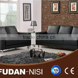 Chinese Home Furniture Black Leather Sectional Sofa Low Price thumbnail-1