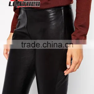 Joint Sexy Design Women's Black Leather Pants Ladies thumbnail-3