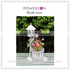 Vintage Handcraft Romantic Wrought Iron Flower Pot Holder Outdoor Decorative thumbnail-1