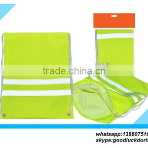 New Style Reflective Neon Yellow Color Drawstring Shoe Bag thumbnail-1