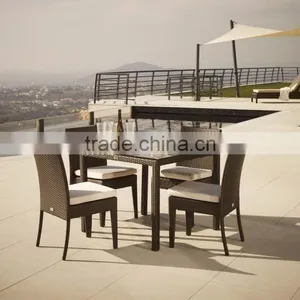 Hot Selling Wicker Rattan Outdoor Dining Set Furniture (1.2mm Aluminum Frame With Powder Coated, With 250gr Polyeste Fabric) thumbnail-1