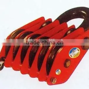 Drop Forged Hardware Alloy Steel/carbon Steel Lifting Hoist Six Wheel Close Link Type Steel Lifting Hoist Pulley Block thumbnail-5