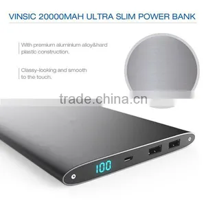 Ultra Thin Portable Metal Power Bank With High Capacity 20000mah Super Slim Charger With LED Torch thumbnail-4
