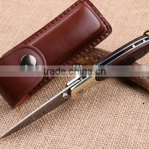 OEM Hunting Knife Application Custom Made Damascus Folding Knife thumbnail-5
