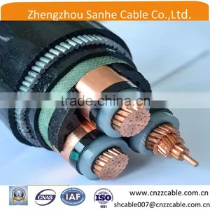 6.35/11kv High Voltage 3*185mm2 Copper Conductor Steel Wire Armoured XLPE Cable thumbnail-1