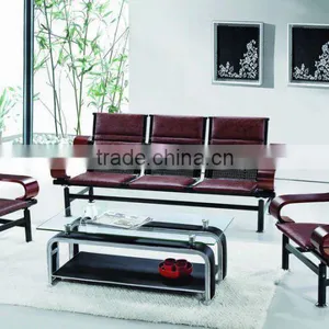Hot Sale Leather Sofa Set Office Visitor Sofas thumbnail-4