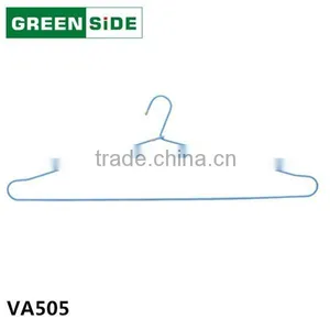 VA505 Antique Plastic Coated Metal Clothes Large Wire Hanger for Dry Cleaner thumbnail-1