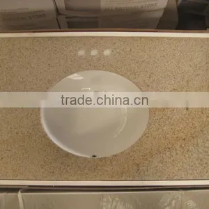 PROMOTION PRICE!Chinese Gloden Yellow G682 Vanity Top With Single Under Mount Sink In Stock thumbnail-1