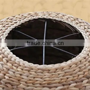 All Hand-woven Handmade Rattan Tatami Small Round Stool thumbnail-5