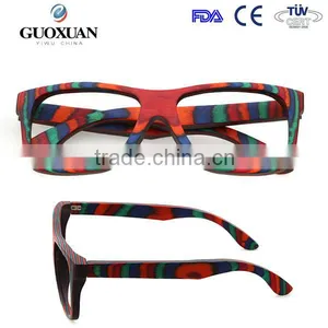 Hot Wholesale Colourful Sunglasses Skateboard Wood Sunglasses thumbnail-1