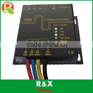 Waterproof Solar Controller for PV System, 10A/15A/20A Solar Charge Controller, 12V/24V Auto Distinguish, LED Display thumbnail-1