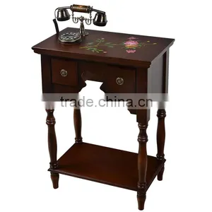 Solid Wood Floor Antique Telephone Tables thumbnail-1