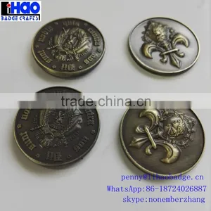 High Quality Custom Metal Game Token Coin,Embossing Metal Logo Coin thumbnail-6