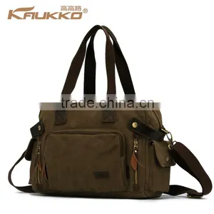 Vintage Canvas Shoulder Bag For Girls Lady Handbag Lady Tote Bag Shoulder Bags For College Khaki Color thumbnail-2