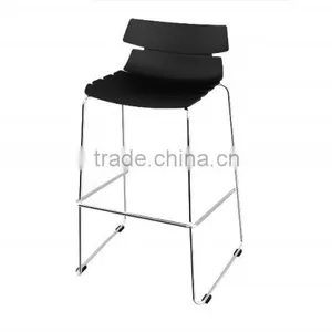 China Wholesale Steel Legs Bar Stool High Chair thumbnail-3