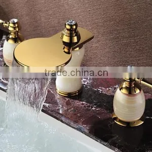Axe Shape Bathub Waterfall Faucet , Bathtub Faucet 3 Hole Faucet With Shower thumbnail-5