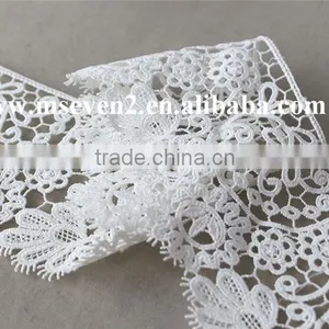 Good Price Lace in 7.5cm Wide Embroidery Polyester Lace Trim Eyelash in White Lace Trim thumbnail-2