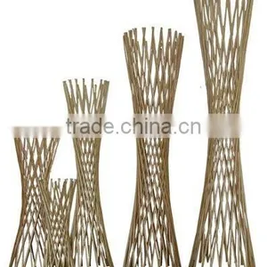 Natural Willow Expandable Obelisk Border Fence Fencing Screen thumbnail-1