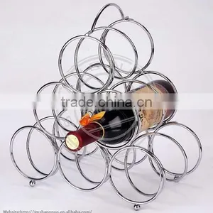 Triangle Wire Wine Rack for Supermarket Supply thumbnail-1