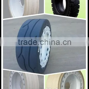 16x4 Solid Tire With Brake for Bobcat, Wheel for Lifting Platform thumbnail-5