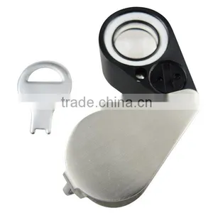 Mini 30X Jeweler Loupe Magnifier + LED & UV Light 21mm Lens Jewel Identifier Tool thumbnail-5