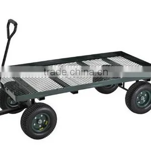 Green Heavy Duty Steel Flat Wagon thumbnail-1