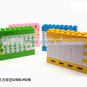 Creative USB HUB DIY Blocks Usb 2.0 Hub Calendar With Bluetooth/usb Hub With Cable/Executive DIY Desk Calendar 2015 thumbnail-2