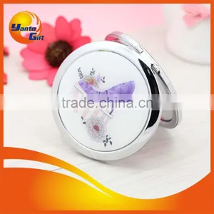 Custom Round Shape Metal Compact Mirror thumbnail-1