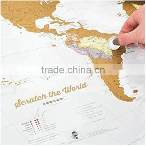 Set of World and US Travel Tracker Maps Scratch Off Places You Visit Paper Scratch off World Map for Travel thumbnail-2