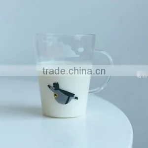 Coffee Glass Mug With Handle Tea Glass Mug With Printing thumbnail-5