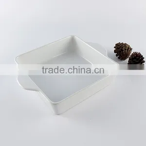 Hospitality Hotel Supply Ceramic Baking Dish Custom Logo Bakeware thumbnail-1