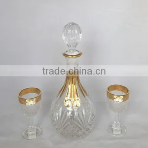 Painted Gold Color Liquor Decanter thumbnail-2
