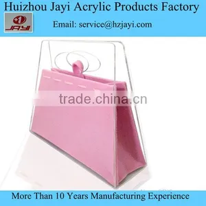 Pretty Transparent Acrylic Perspex Clutch Clear Lady Evening Handbag Portable Bag in Hands thumbnail-2