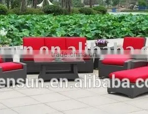 ESR-7273 Rattan Sofa Set With Pillows thumbnail-2