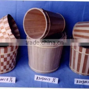 Decoration Difform Small Wooden Water Bucket for Sale thumbnail-1