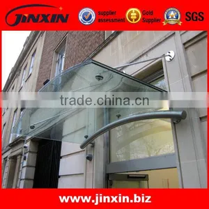 Clear Toughened Frameless Glass Canopy thumbnail-1