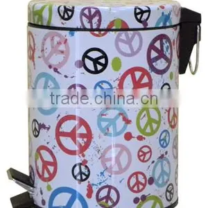 MSE1007I Round Printing Pedal Bin thumbnail-1