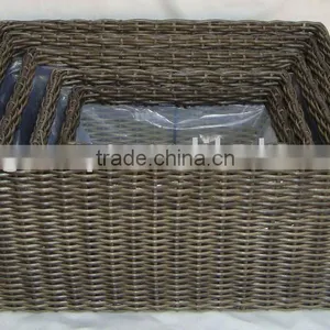 PE/PVC RATTAN PLANTER POT thumbnail-1