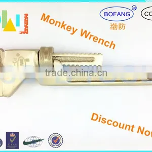 Non-Sparking Aluminum Bronze Monkey Wrench ,Explosion-proof Adjustable Wrench,High Quality Spanner thumbnail-1