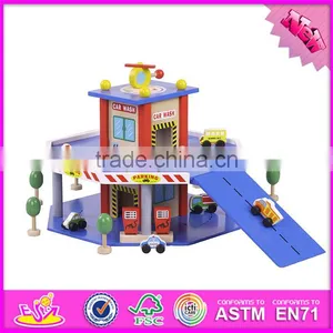 В 2016 году новые продукты. Интересный деревянный игрушечный гараж для машинок для детей в продаже W04B044 thumbnail-4