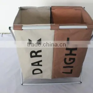Home and Hotel Usage Double Laundry Sorter /2 Fashionable Light and Dark Basket for Laundry thumbnail-3
