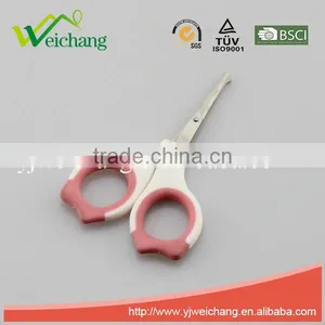 WCSC225 Premium Novelty Wholesale Soft Handle Colorful School Children Plastic Scissors Funny Shape New Handle Design thumbnail-1