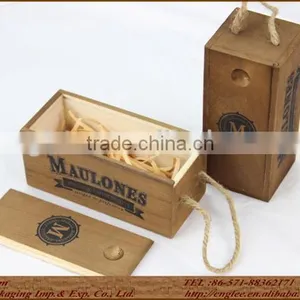 Antique Wooden Watch Box With Logo thumbnail-1